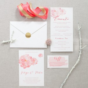 A bespoke watercolour invitation